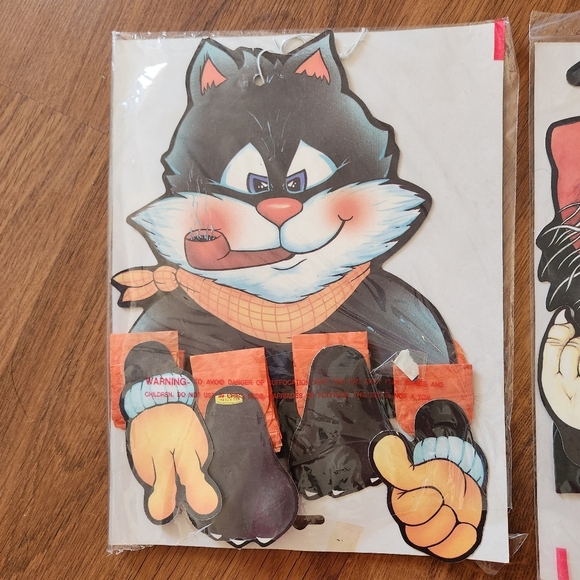 Vintage Halloween 1980s Honeycomb Die Cut Cat Witch Crepe Paper Dancer Spooky - Picture 3 of 12